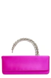 L'alingi Malika Jewel Handle Clutch In Hot Pink