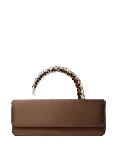 L'alingi Malika Stone-encrusted Clutch Bag In Yellow