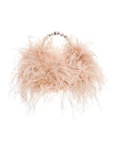 Pre-owned L'alingi Ostrich Feather Evening Bag W/ Tags In Pink