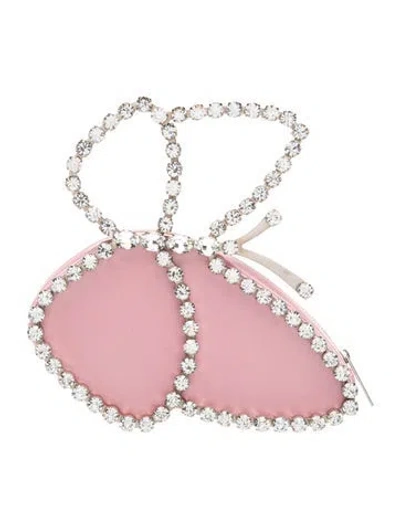 Pre-owned L'alingi Satin Clutch In Pink