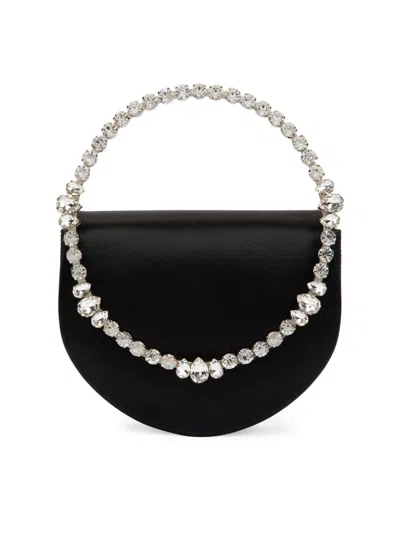 L'alingi Women's Lily Crystal-embellished Satin Top Handle Bag In Black