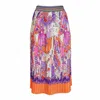 Lalipop Design Women's Abstract Print Pleated Midi Skirt