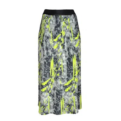 Lalipop Design Women's Abstract Printed Pleated Recycled Fabric Maxi Skirt In Multi