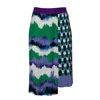Lalipop Design Women's Asymmetric Midi Pleated Skirt With Wavey & Polka Dot Print In White
