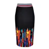 Lalipop Design Women's Black Midi Pleated Skirt With Colorful House Prints In Black