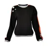 Lalipop Design Women's Black Sweatshirt With Eyelet Details & Camo Digital Print In Black