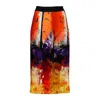 Lalipop Design Women's Colorful & Abstract Print Pleated Midi Skirt In Black