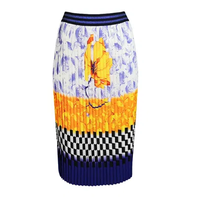 Lalipop Design Women's Colorful Digital Pleated Midi Skirt In Multi