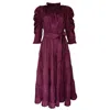 Lalipop Design Women's Red Cotton Poplin Burgundy Midi Dress In Red