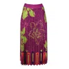 LALIPOP DESIGN WOMEN'S FLORAL & GEOMETRIC COLOR  BLOCK HALF CIRCLE PLEATED SKIRT