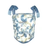 LALIPOP DESIGN WOMEN'S FLOWER APPLIQUE CROP TOP WITH TIEABLE STRAPS