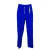 Lalipop Design Women's Flower Embroidered Cropped Sax Pants