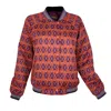 Lalipop Design Women's Graphic Pattern Satin Bomber Jacket In Red