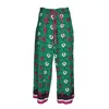 Lalipop Design Women's Green Cropped Wide-leg Printed Viscose Pants In Green