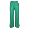 Lalipop Design Women's Jewel-tone Green Wide-leg Pants In Green