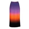 Lalipop Design Women's Maxi Pleated Ombre Skirt In White