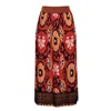 Lalipop Design Women's Maxi Pleated Skirt With Guipure Lace At The Hem In Black