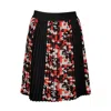 Lalipop Design Women's Mini Pleated Skirt With Camo & Black Digital Print In Black