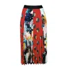 LALIPOP DESIGN WOMEN'S MULTI-COLOR & PRINT PLEATED HALF-CIRCLE SKIRT