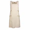 Lalipop Design Women's Neutrals Contrasting-trim A-line Mini Dress
