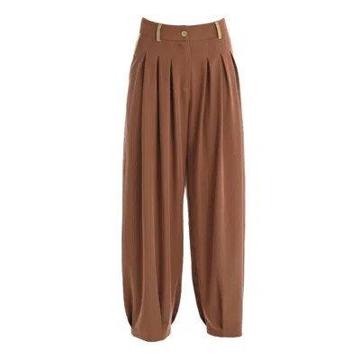 Lalipop Design Women's Neutrals Tencel Blend Relaxed Wide-leg Pants In Brown