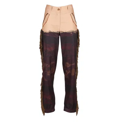 Lalipop Design Women's Neutrals Watercolor Effects Printed Pattern Pants