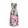 Lalipop Design Women's Palm-leaf Embroidered Ribbed Cut-out Dress