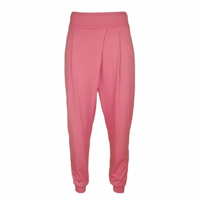 Lalipop Design Women's Pink / Purple Slouchy Harem Pants-coral Pink In Pink/purple