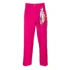 Lalipop Design Women's Pink / Purple Wide Leg Tailored Cropped Fuchsia Pants In Pink/purple