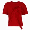 Lalipop Design Women's Red Viscose-blend Short Sleeve T-shirt In Red