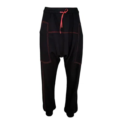 Lalipop Design Women's Super Comfy Black Baggy Pants