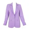 LALIPOP DESIGN WOMEN'S TAILORED LILAC BLAZER JACKET WITH EMBROIDERY & LAZER CUT DETAILS