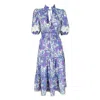 Lalipop Design Women's Viscose Floral Dress With Embroidery Details