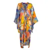 Lalipop Design Women's Viscose Kimono With Embroidery & Fringe Details