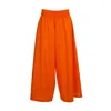 Lalipop Design Women's Yellow / Orange Wide Leg Orange Cotton Pants In Orange