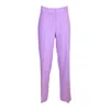 Lalipop Design Women's Pink / Purple Wide Leg Tailored Cropped Lilac Pants In Purple