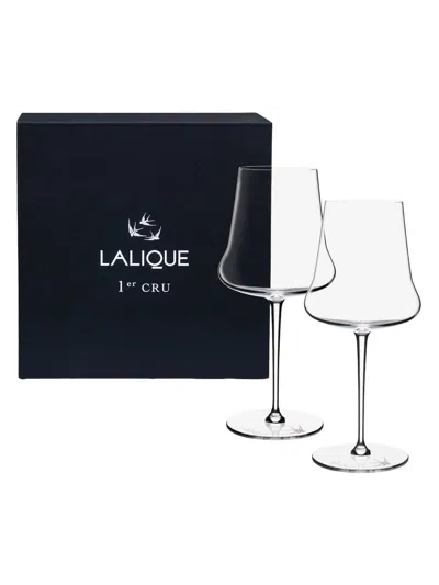 Lalique 1er Cru Wine Glasses 2-piece Set In Transparent