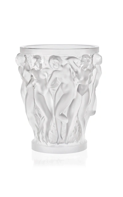 Lalique 2023 Vintage Bacchantes Crystal Vase In Clear