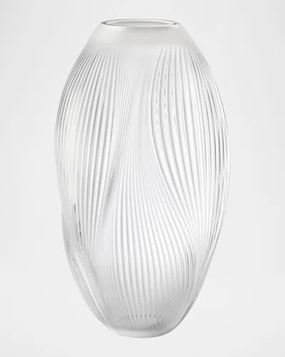 Lalique Alize 20" Crystal Vase In Transparent