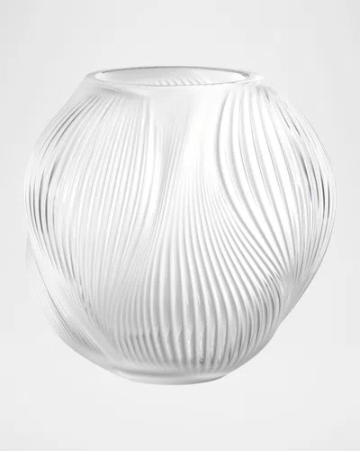 Lalique Alize 7" Crystal Vase In White