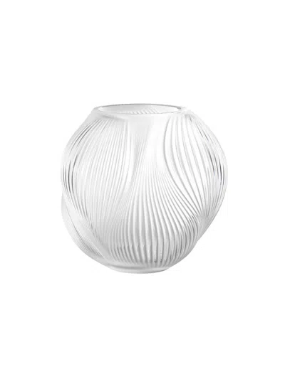 Lalique Alizé Small Crystal Vase In White