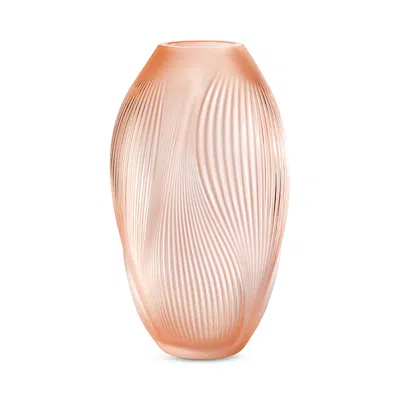 Lalique Alize Vase, Coral In Brown