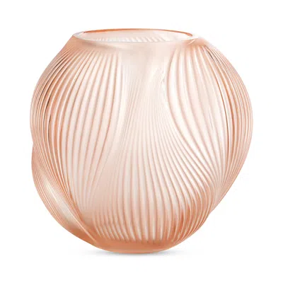 Lalique Alize Vase, Coral In Orange