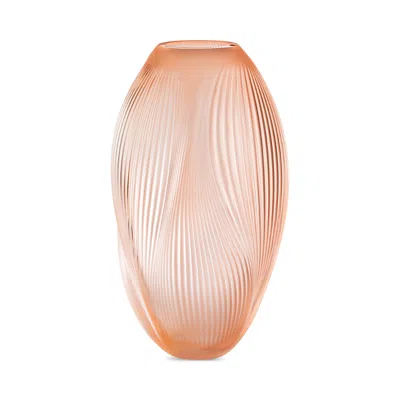 Lalique Alize Vase, Extra Large, Coral In Orange