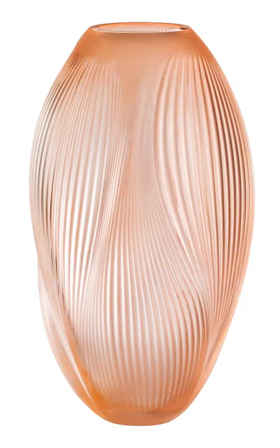 Lalique - Alizé Xxl Crystal Vase - Coral In Pink