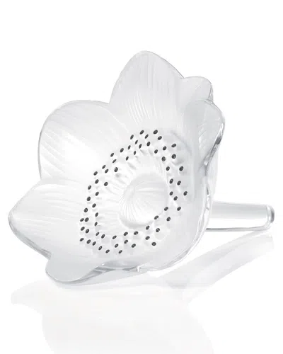 Lalique Anemone Flower Sculpture In Clear