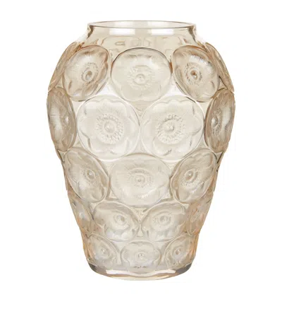 Lalique Anemone Vase In Gold