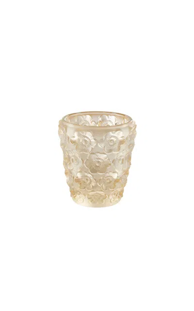 Lalique Crystal Anemone Candle Holder In Transparent