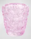Lalique Anemones Pink Luster Votive In Rose Nebula