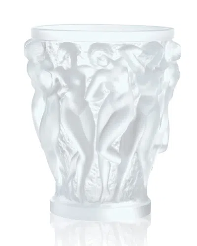 Lalique Bacchantes Clear Vase In Transparent